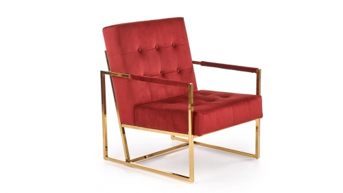 nowoczesny fotel w czerwonym kolorze