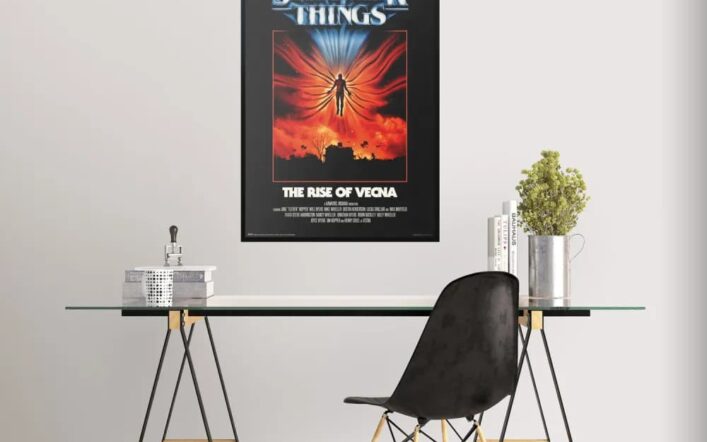 Plakat filmowy – nastrojowe oświetlenie, ekspresyjna typografia i odpowiednie obramowanie